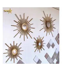 ست آینه دکوراتیو دست ساز ستایش رنگ اشرفی