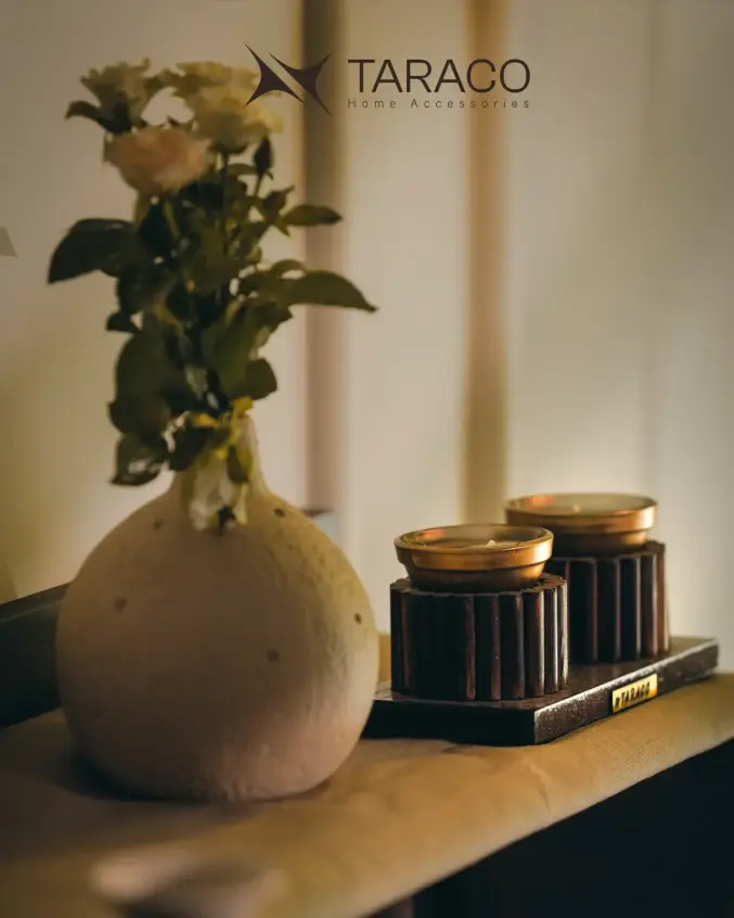 جاشمعی دست ساز حصیری دوتایی تاراکو